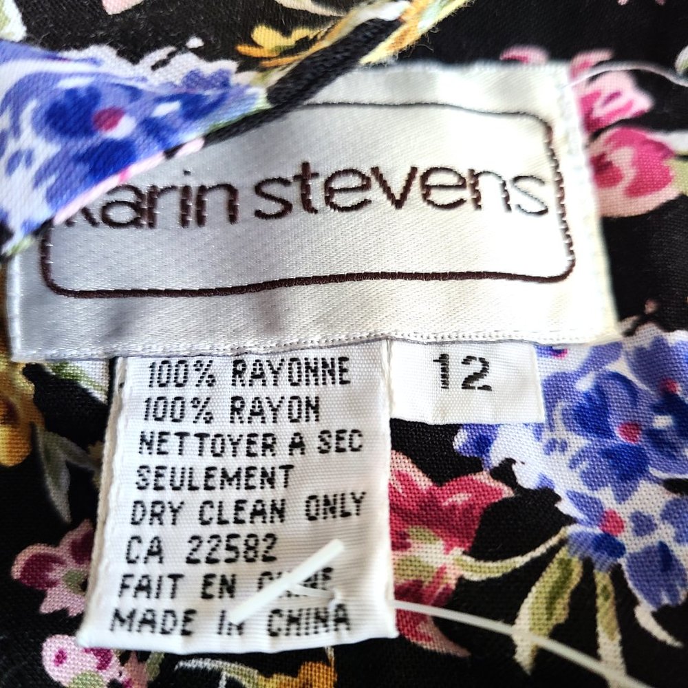 Karin Stevens vintage new with tag floral summer maxi dress. New old stock. - Picture 8 of 11